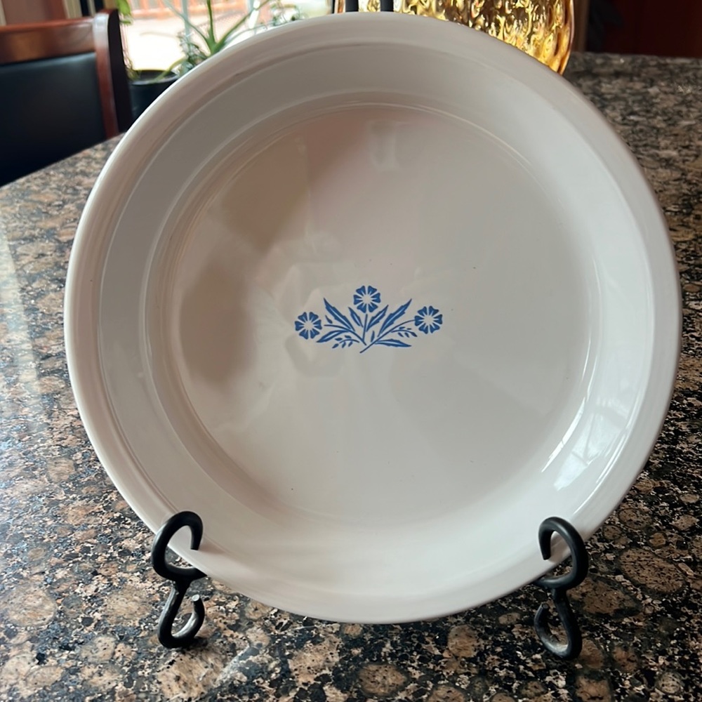 Corning Ware blue flower pie plate